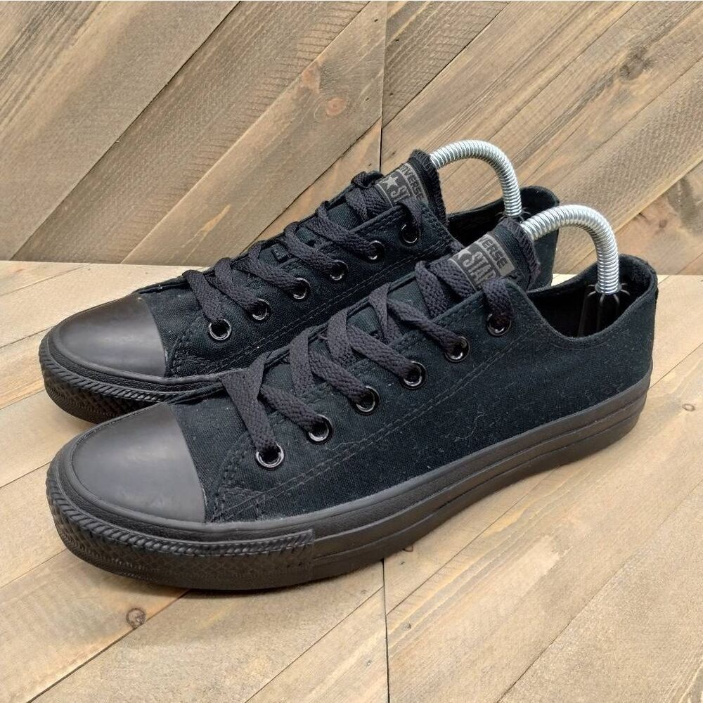 Converse Chuck Taylor All‎ Star Low Triple Black Casual Sneakers Mens Size 8